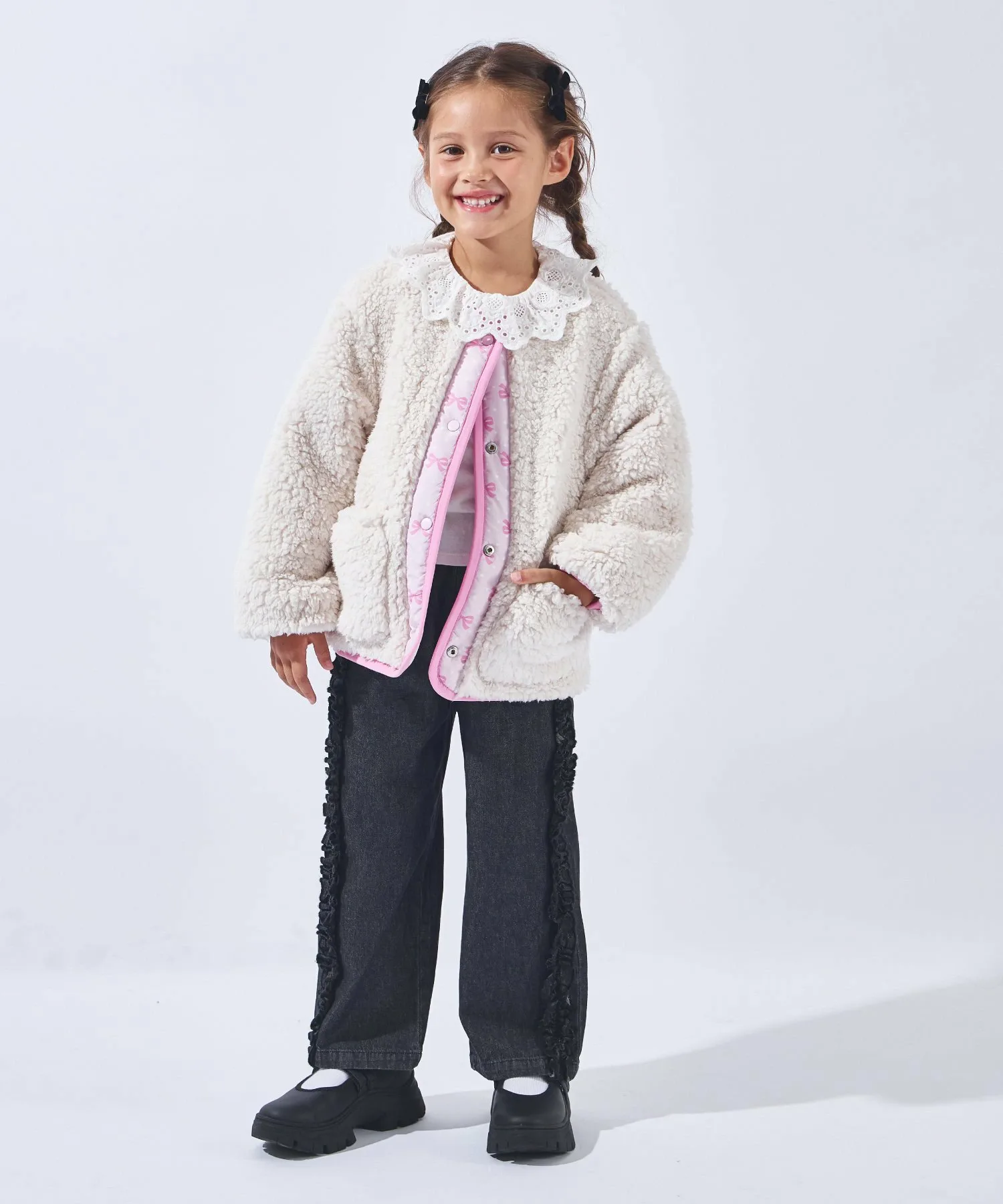 Двусторонняя куртка Ever Closet, Pink Ribbon — фото 4