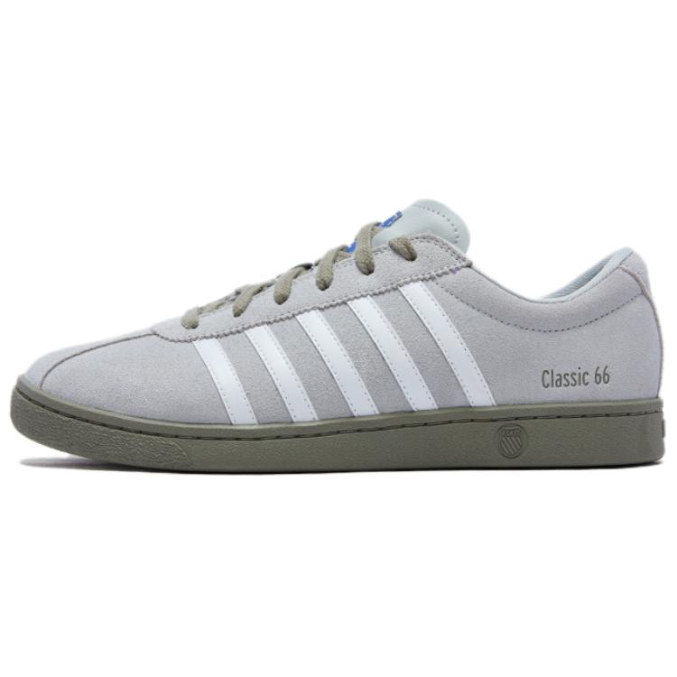 

Kswiss classic 66 устойчивые к истиранию дышащие поддерживающие низкие скейтерские кроссовки unisex K·SWISS, Silent серый/Laurel коричневый (Men's)
