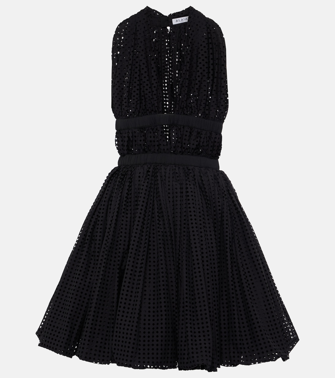 

Мини-платье Deesse из хлопковой смеси Alaïa, Noir Alaia