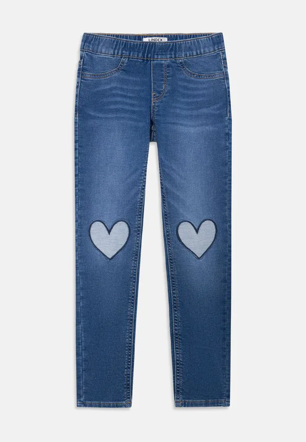 Брюки до колена, прямые джинсы с вырезом в форме сердца Lindex, Blue Denim — фото 3
