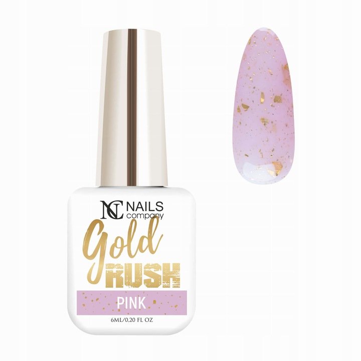 

Nails Company, Гибридный лак, Gold Rush Pink, 6 мл
