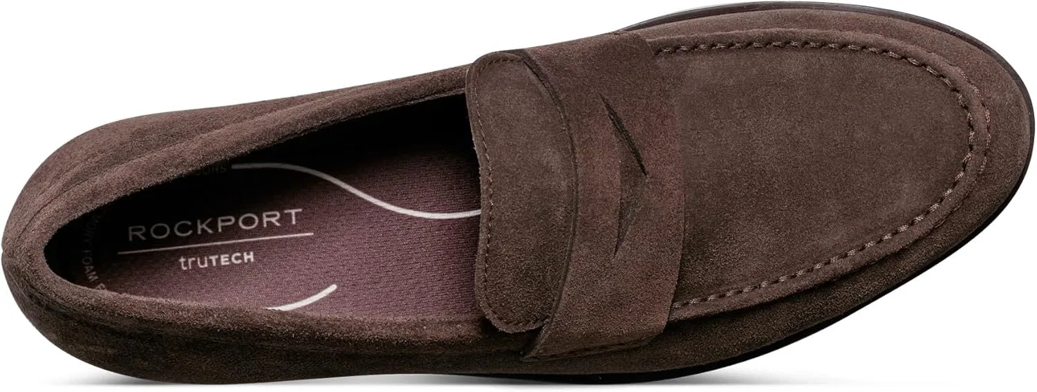 Мужские лоферы Rockport SuttonPenny, Dark Brown Suede — фото 4