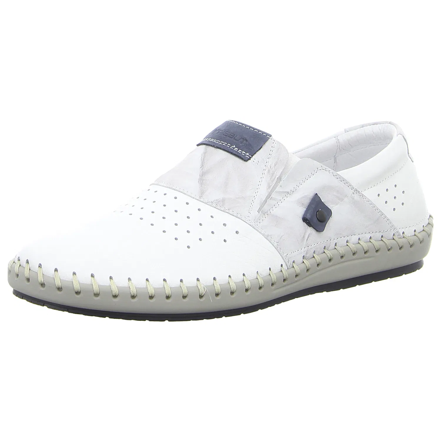 Slipper из кожи Krisbut, белый