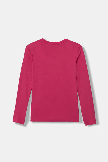Лонгслив детский из 100% хлопка United Colors of Benetton, розовый — фото 2