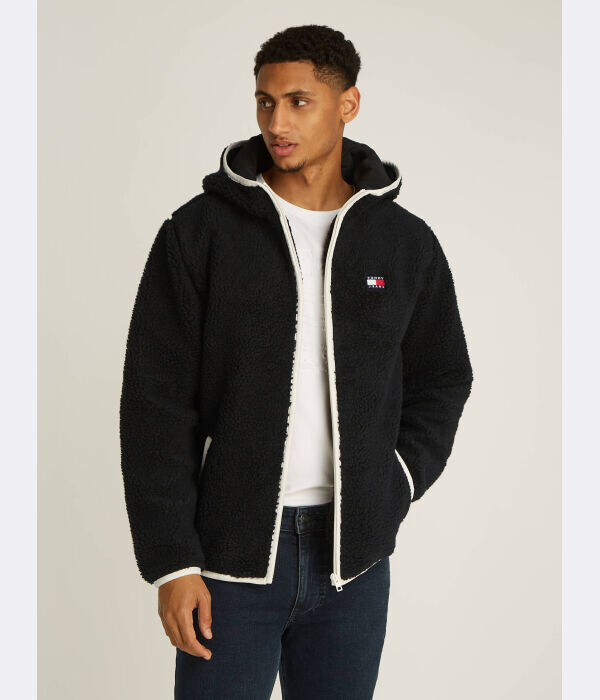 

Из флиса толстовка Regular Fit Tommy Jeans, черный