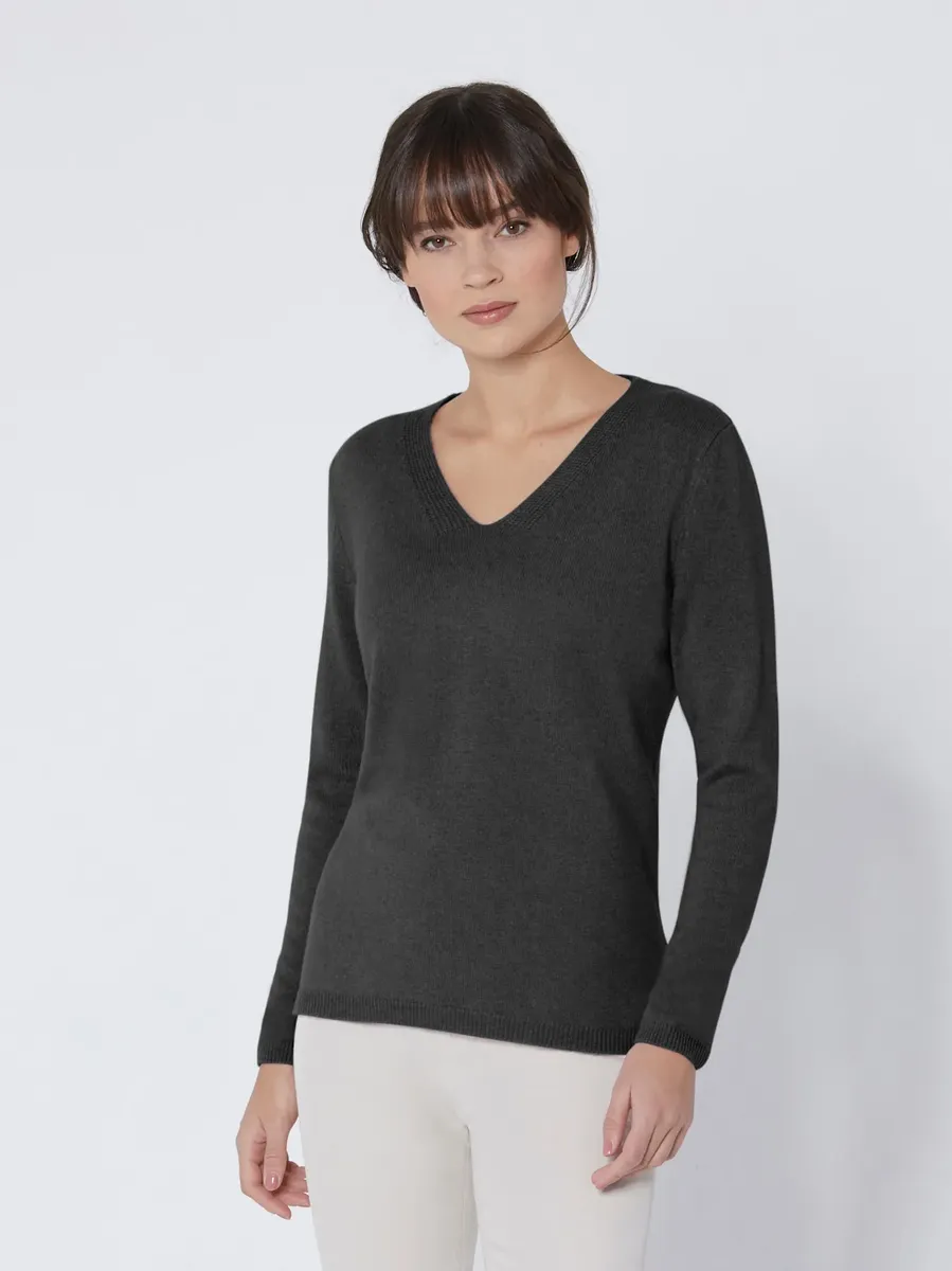 

Casual Looks Кашемировый свитер "Кашемировый свитер", антрацит