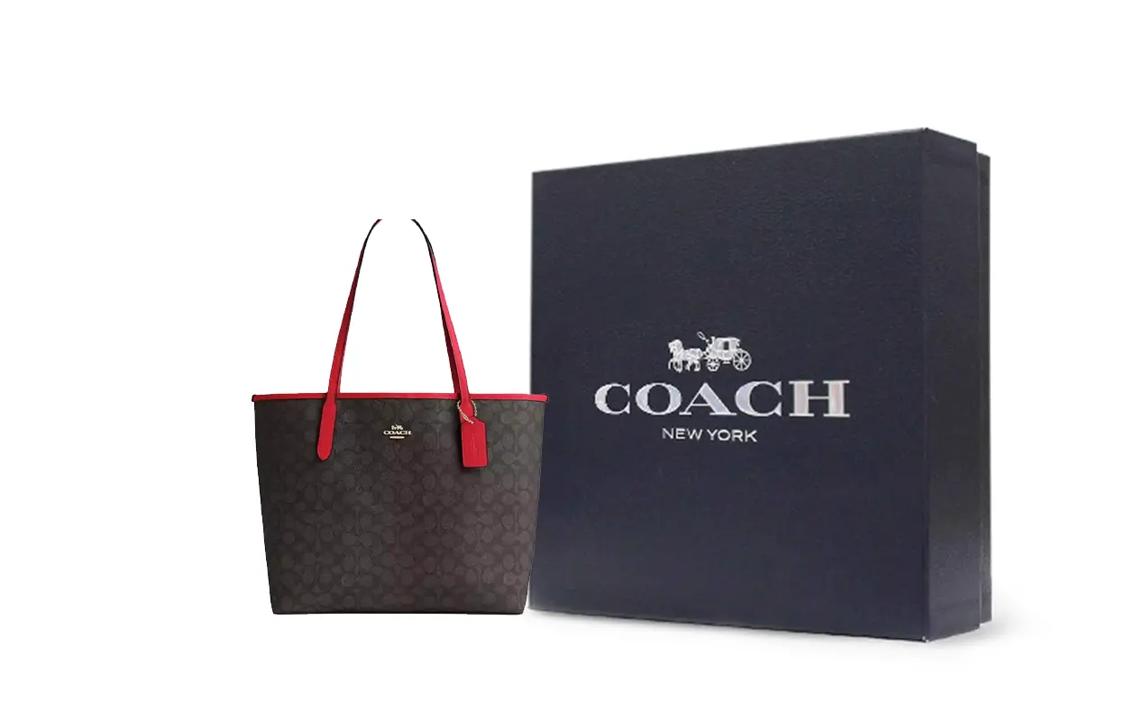 

COACH Городская сумка-шоппер из прорезиненного хлопка