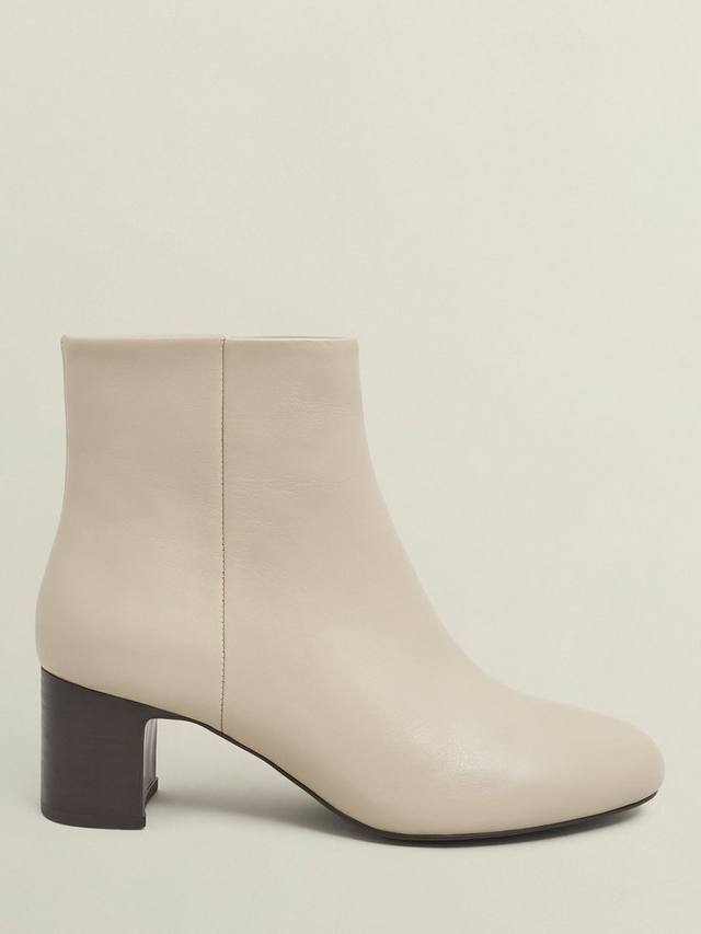 Кожаные ботинки Rochelle на каблуке Hobbs, Light Beige