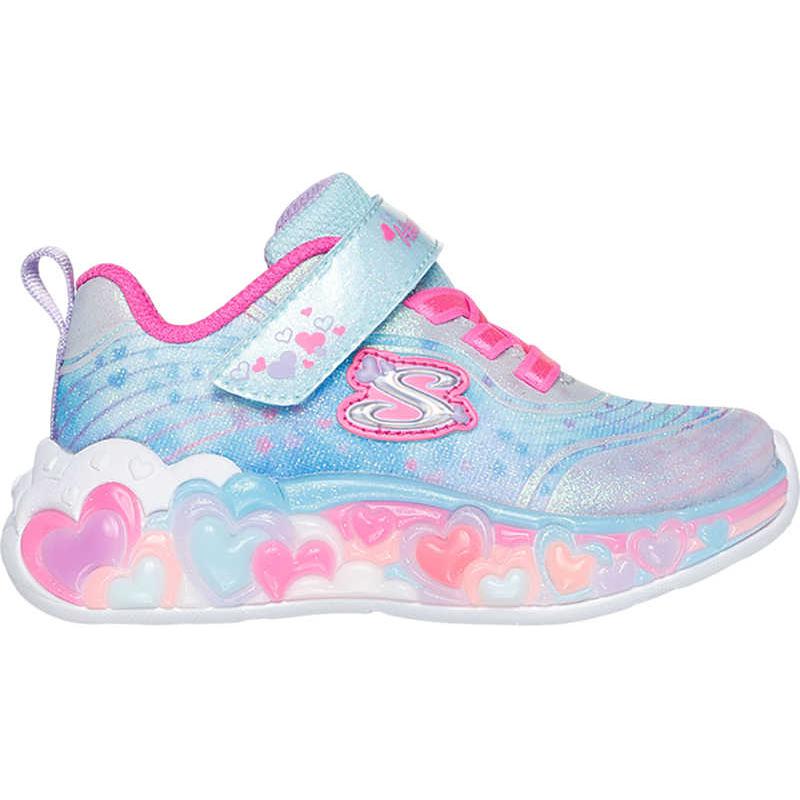 Skechers Kids Износостойкие низкие детские ботинки Blue Pink Infant And Toddler — фото 3