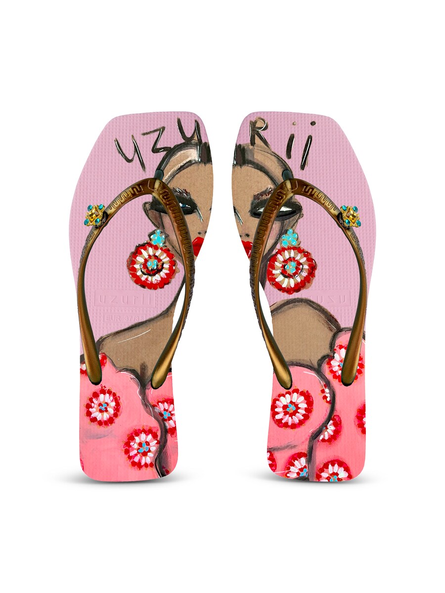 Сандалии с Т-образной перемычкой Uzurii Luxury Footwear Rosa, розовый — фото 2