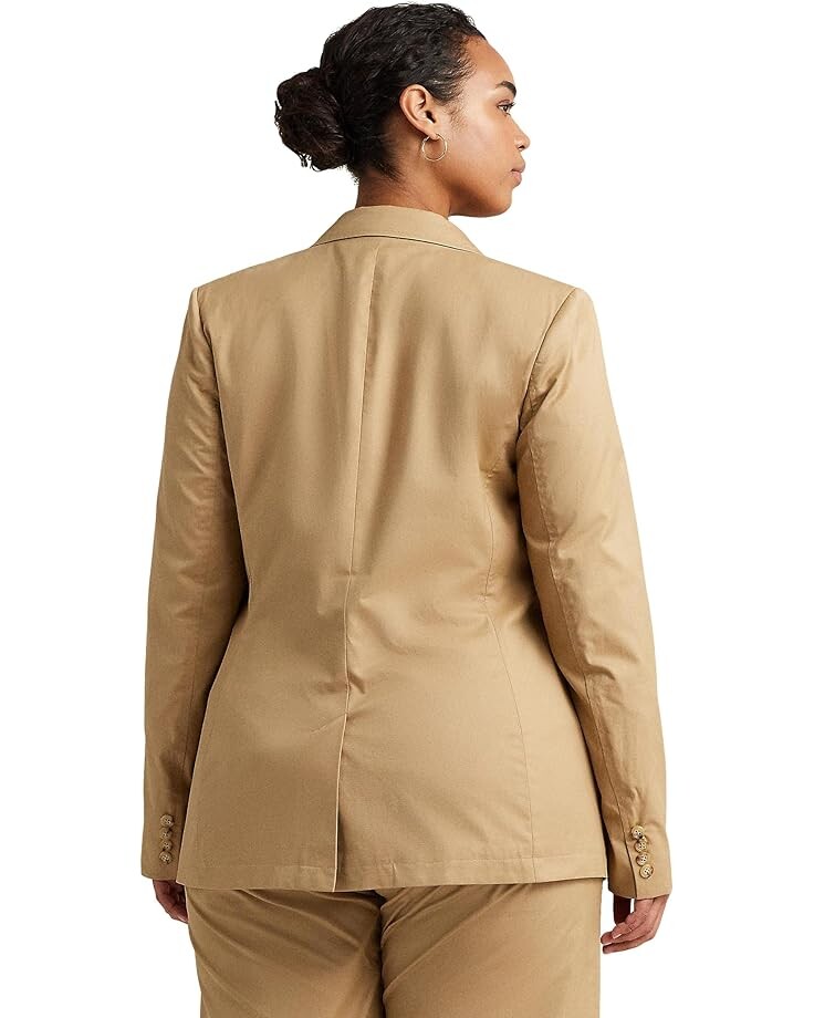 

Блейзер LAUREN Ralph Lauren Plus-Size Cotton Twill Blazer, цвет Birch Tan