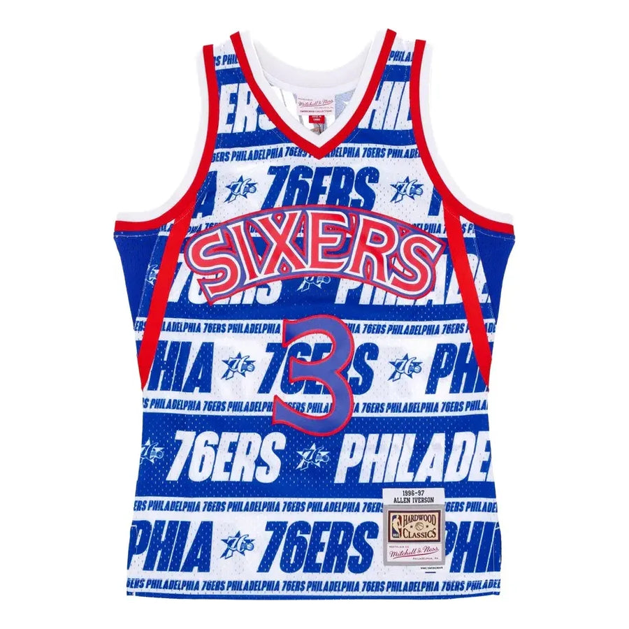

Джерси Mitchell & Ness x NBA Philadelphia 76ers 1996-97 Teamwrap Swingman Jersey 'Allen Iverson 3', синий