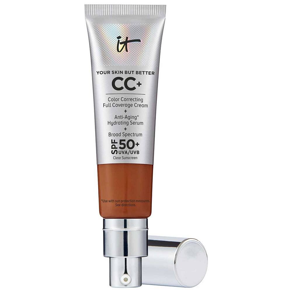 IT Cosmetics CC+ Крем-основа для коррекции цвета с полным покрытием и SPF 50+, цвет Deep