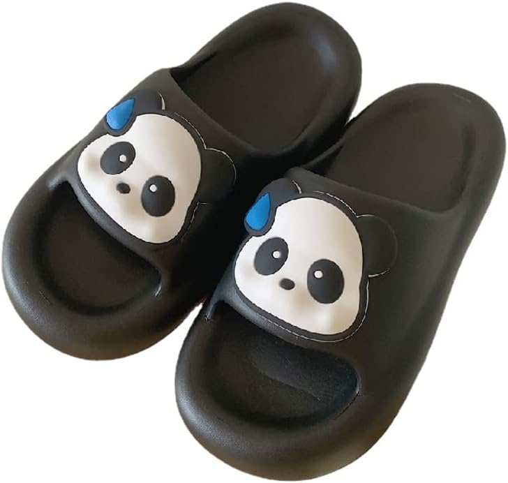 

Милые тапочки-панды, облачные тапочки для женщин, сандалии для девочек и мальчиков, мужские тапочки, домашние тапочки для женщин Ceinom, черный