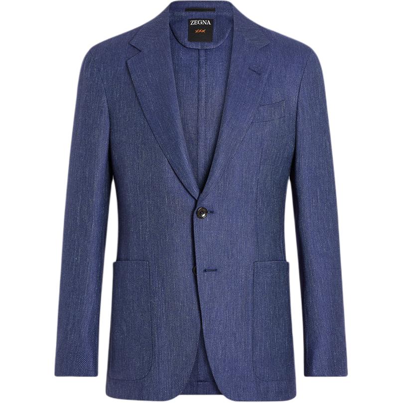 

Ermenegildo Zegna Зеджа пиджак с накладными карманами, Blue