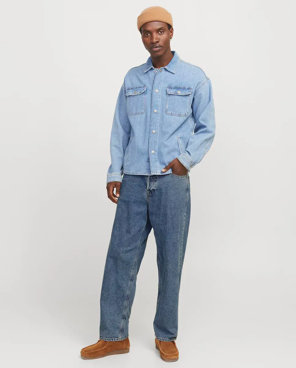 

Мужские джинсы свободного кроя с карманами Jack & Jones, синий