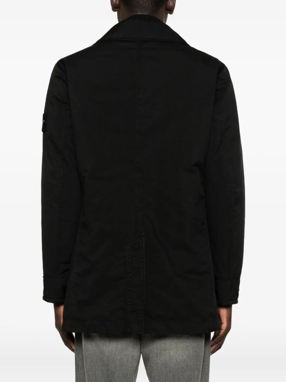 Куртка с застежкой на пуговицы и накладными карманами Stone Island, черный — фото 4