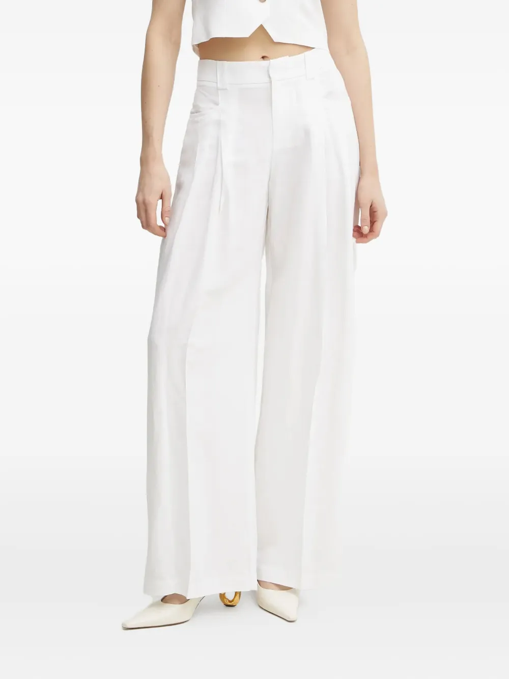 

Брюки со складками Ermanno Scervino, белый