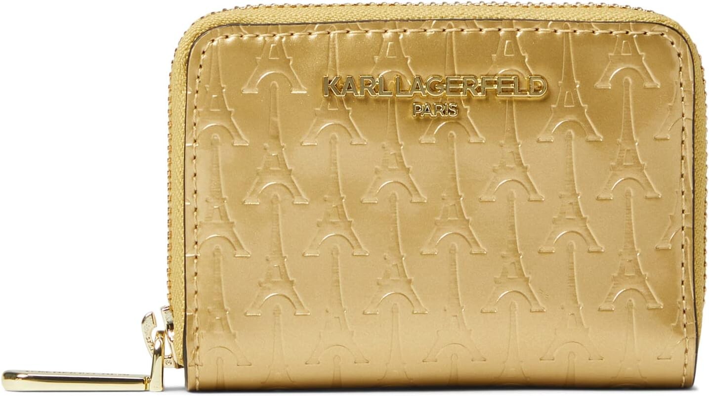 

Кошелек Karl Lagerfeld Paris SLG Small Zip Around Wallet, золотой