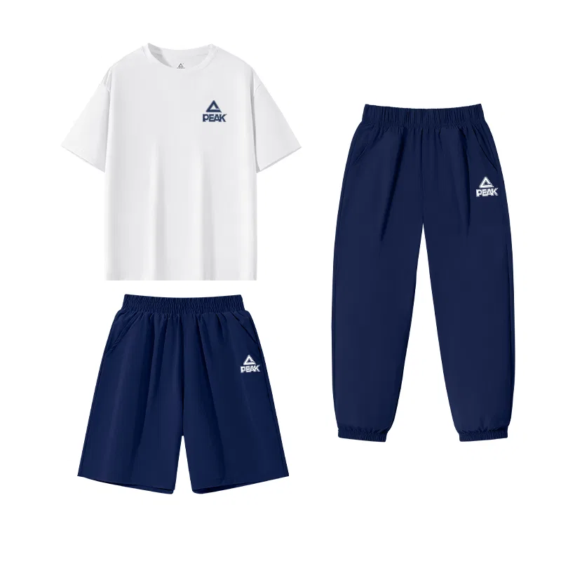 Детский спортивный костюм PEAK Navy Blue/PK Logo White