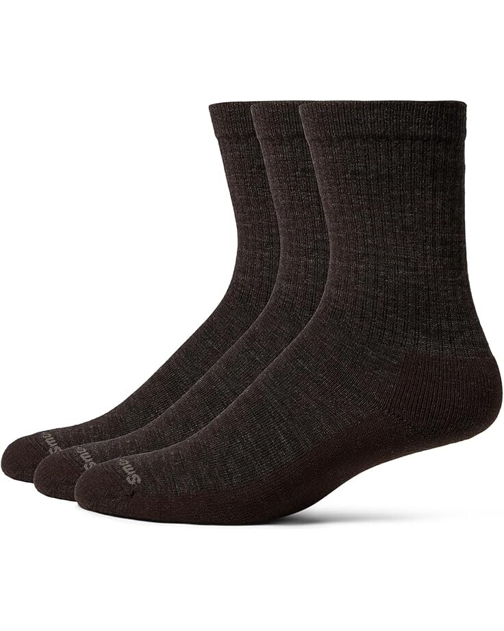 

Носки Unisex Smartwool Everyday Solid Rib Crew Socks 3 Pack, цвет Chestnut
