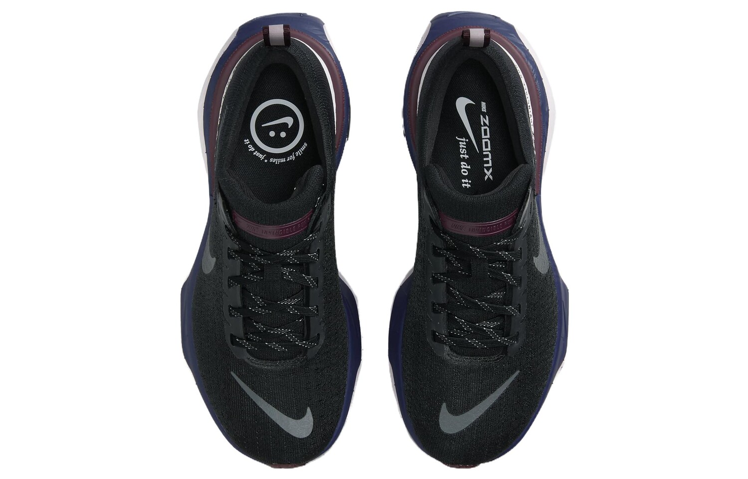 Кроссовки Nike Invincible Run 3 для женщин, Black/Iron Gray/Night Maroon/Purple Ink/Pearl Pink/Black — фото 3
