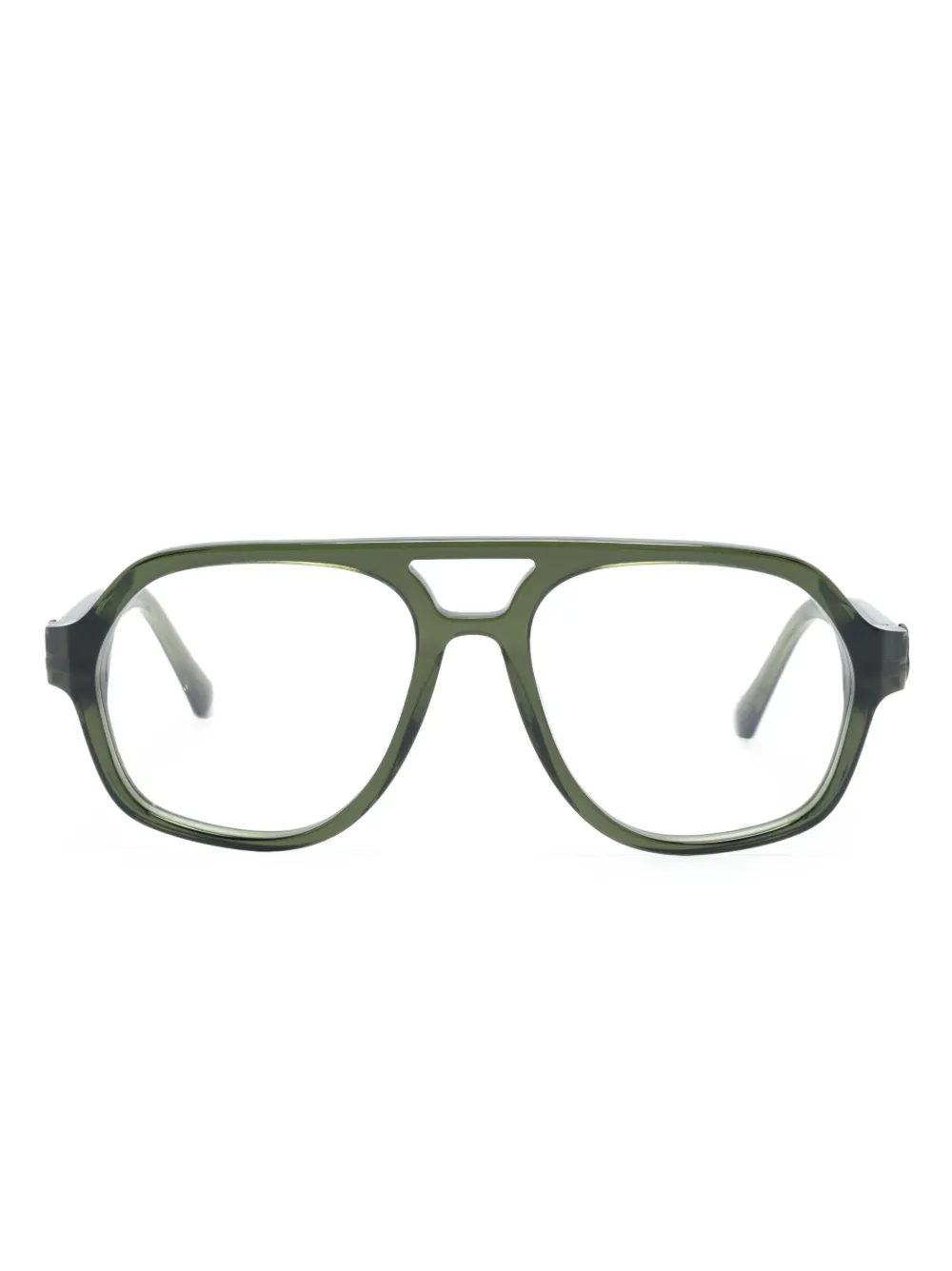

Очки-пилоты с логотипом Moncler Eyewear, зеленый