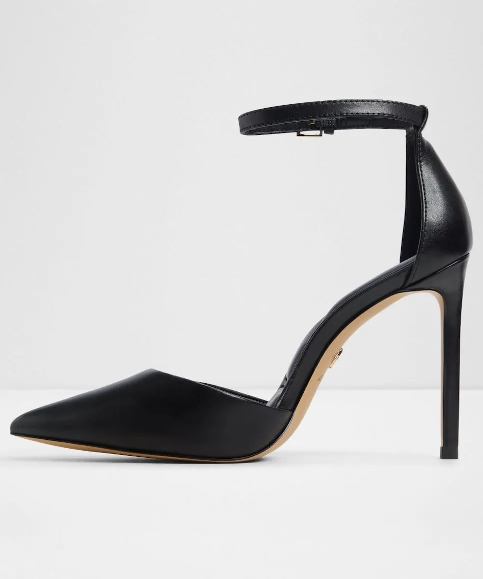 Женские туфли-лодочки из кожи с острым носком Aldo, черный — фото 4