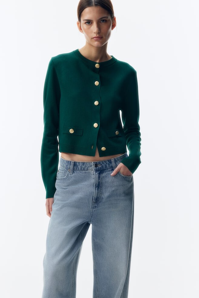 

Кардиган тонкой вязки H&M, зеленый