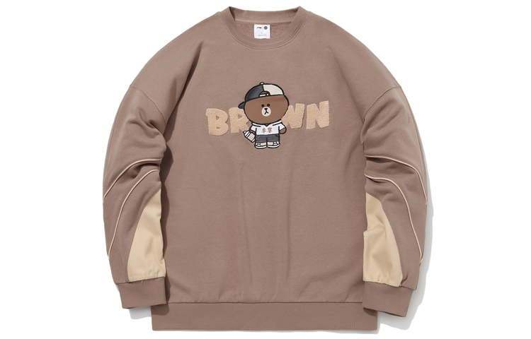 

Li Ning X LINE FRIENDS Свитшот Unisex Umber Crew Neck Moderate Regular Li-Ning, коричневый