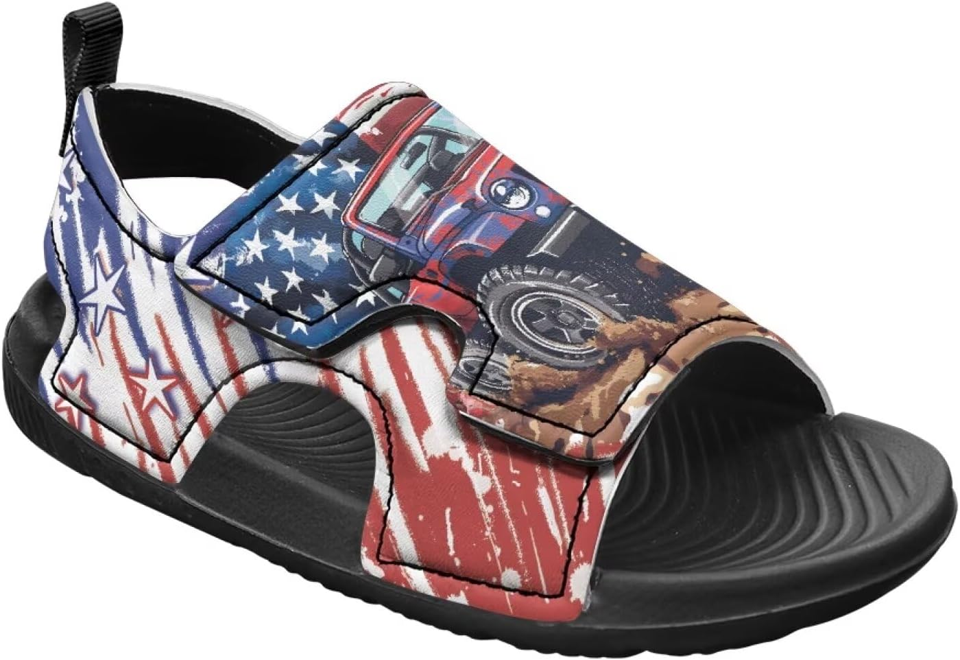 

Сандалии для малышей, детские шлепанцы для бассейна, легкие летние тапочки для детей Taierverra, Truck American Flag