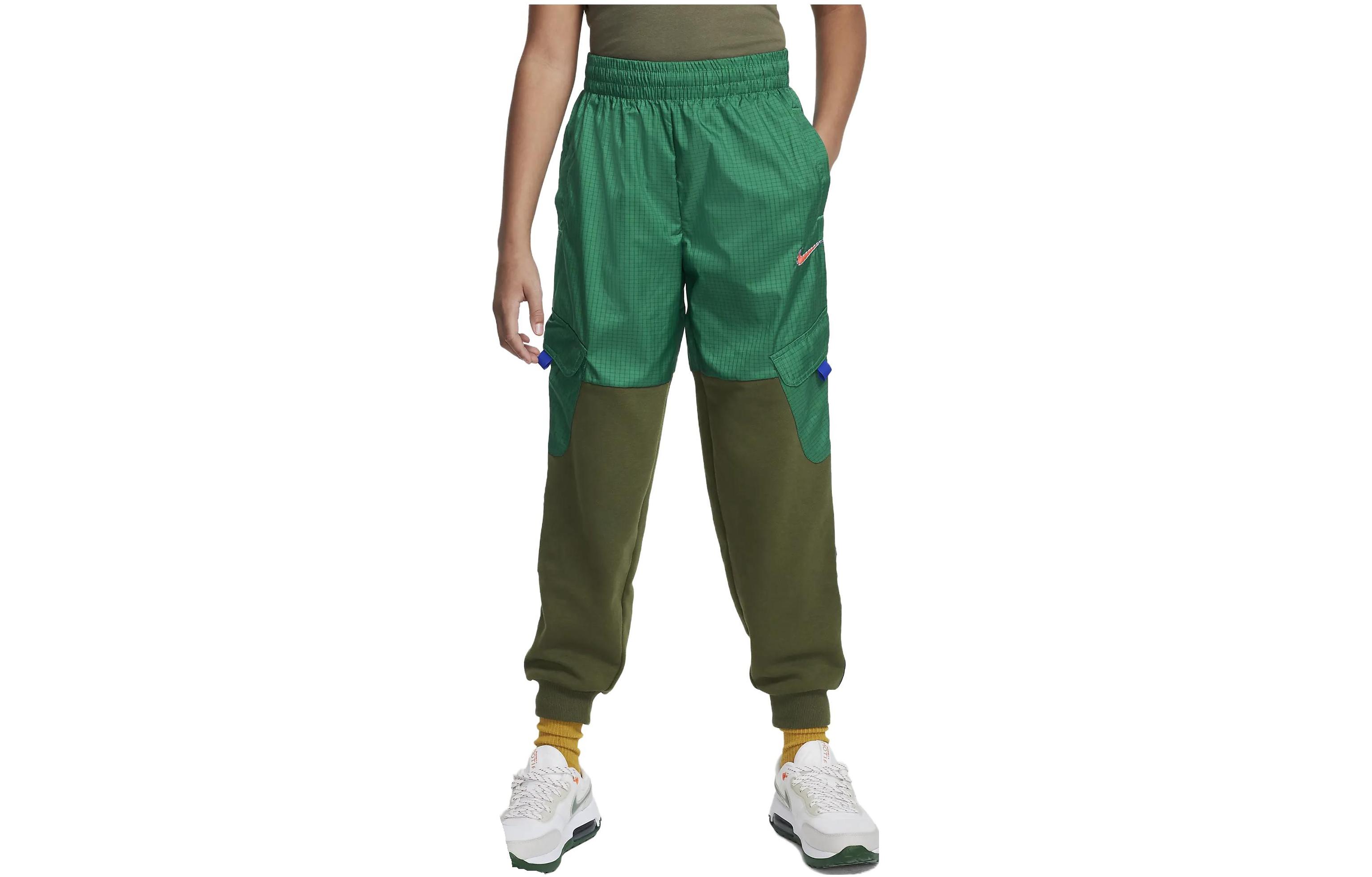 

Детские вязаные спортивные штаны средней плотности Nike, original stone зеленый