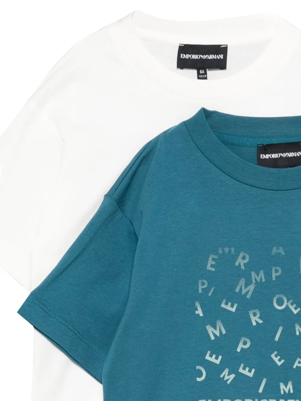 Футболка с логотипом (набор из трех штук) Emporio Armani Kids, черный — фото 3