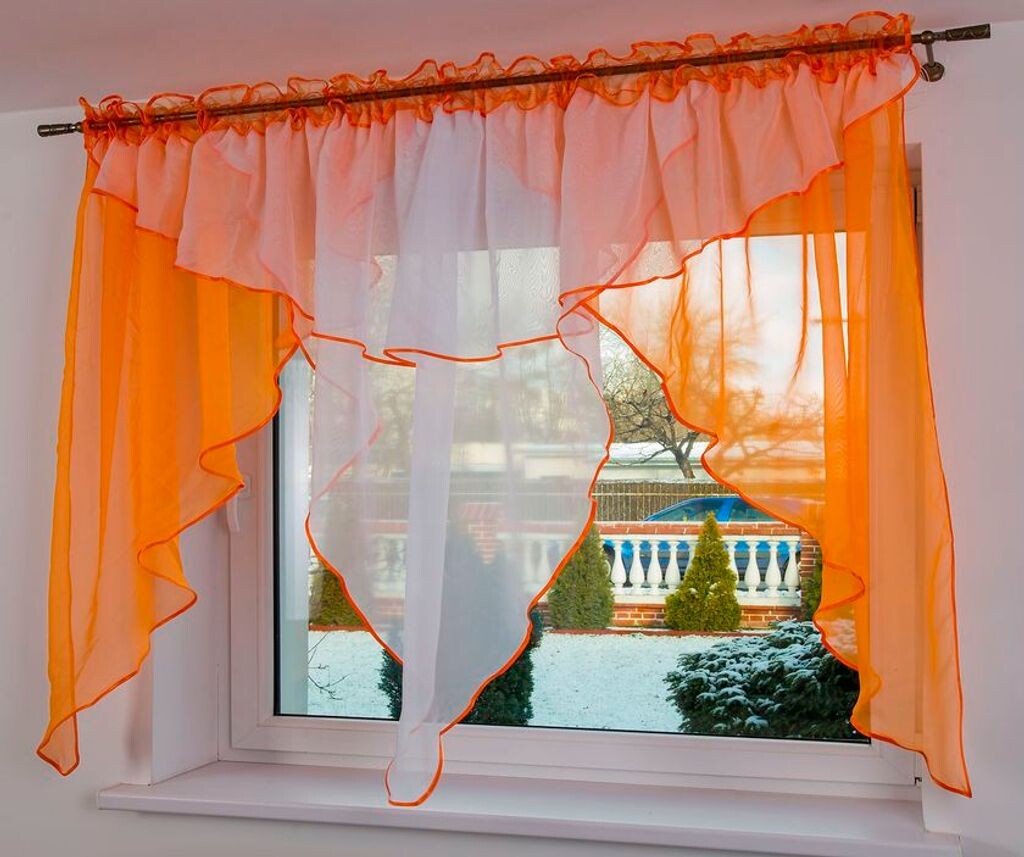 

Готовая штора Женева, 350х150, фиолетовый Sonstige, оранжевый