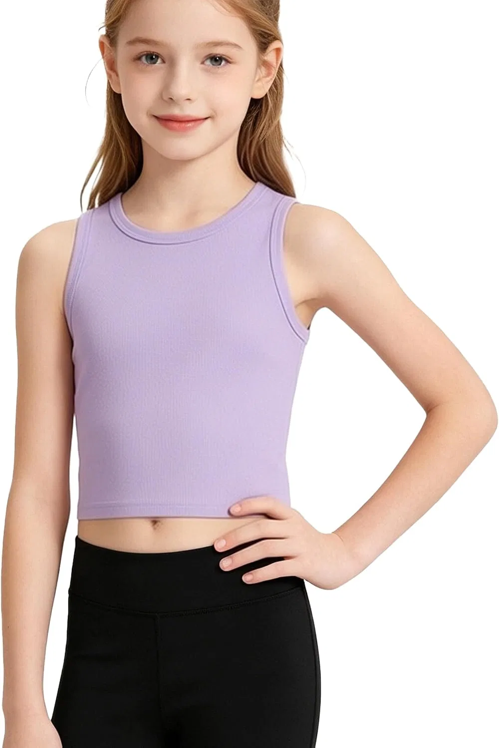 Детский топ без рукавов Yilook, фиолетовый