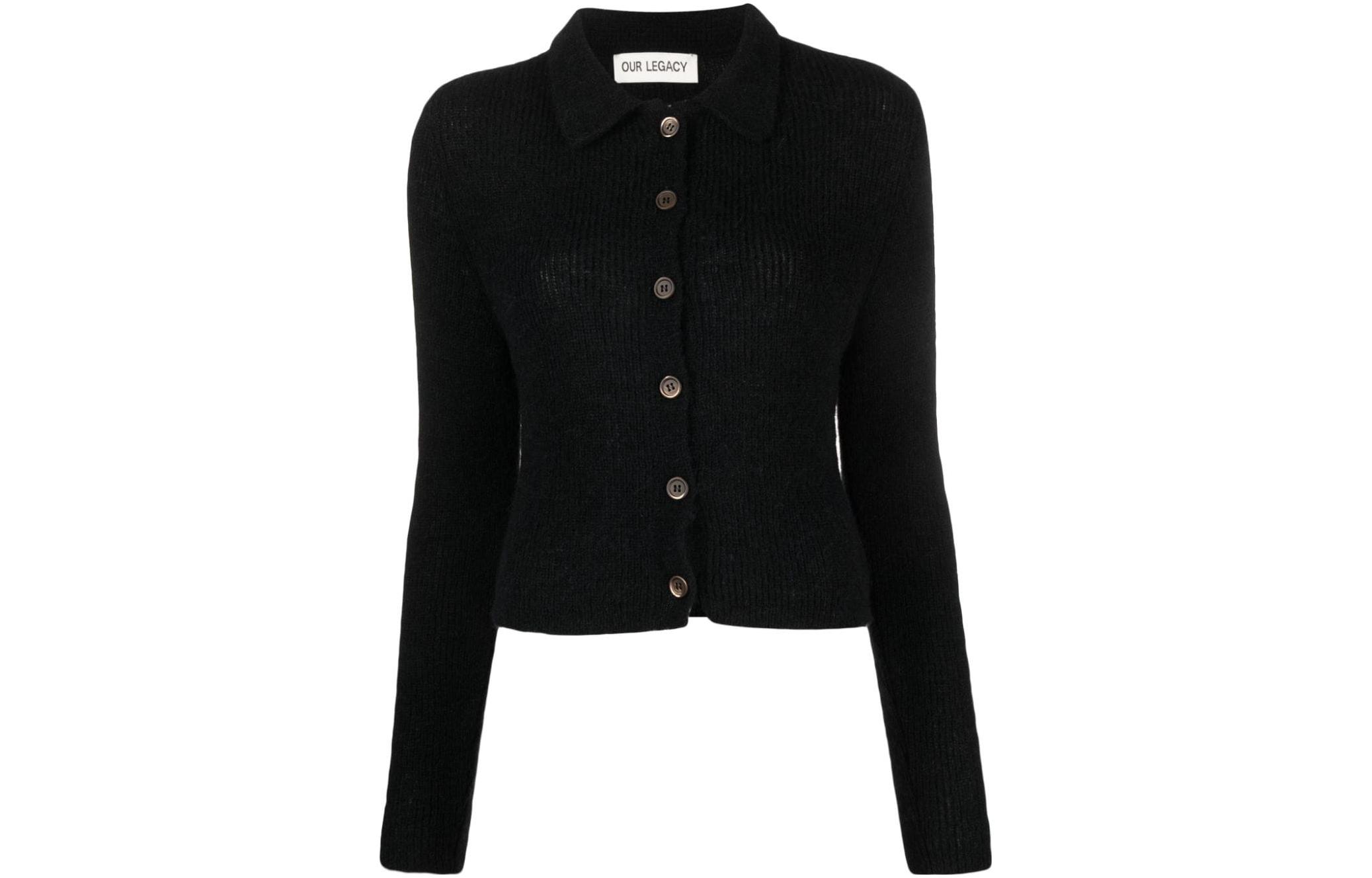 

Масси кардиган с ребристым узором OUR LEGACY, черный