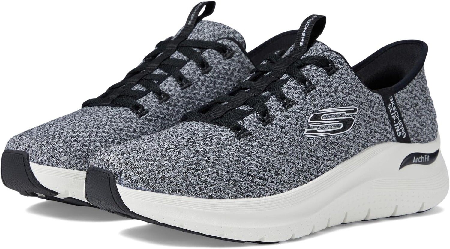 

Кроссовки Arch Fit 2.0 Look Ahead Hands Free Slip-In SKECHERS, цвет White/Black, Серый, Кроссовки Arch Fit 2.0 Look Ahead Hands Free Slip-In SKECHERS, цвет White/Black