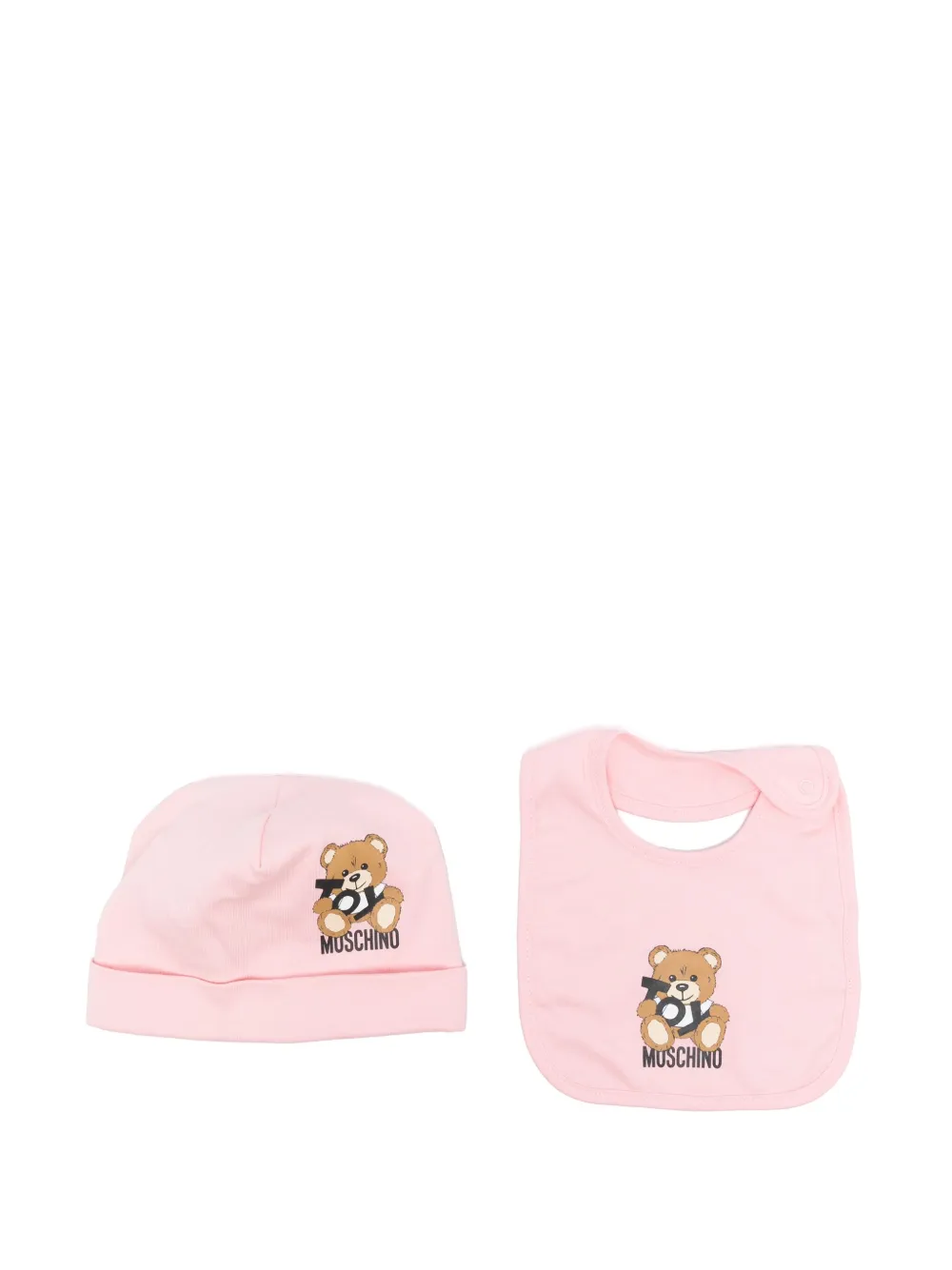 

Шапка бини с принтом Teddy Bear Moschino Kids, розовый