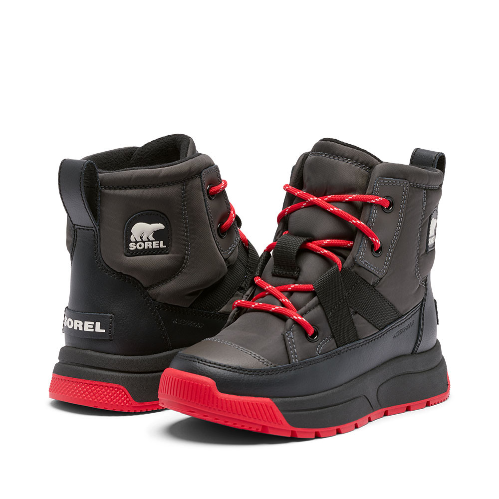 Детские водонепроницаемые зимние ботинки Sorel Whitney III Mid, Jet Black — фото 3