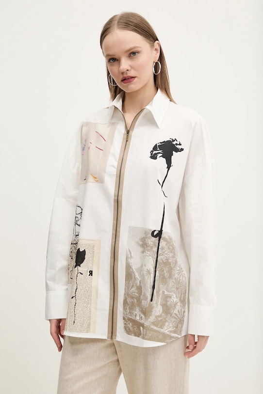 

Хлопковая рубашка RECORTES LACROIX Desigual, белый