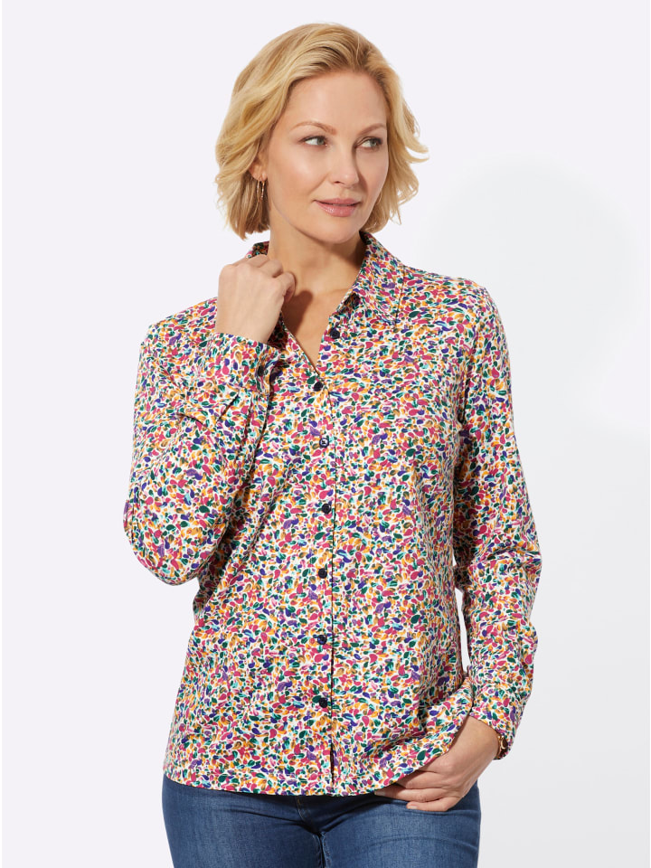 

Блузка из джерси с принтом цвета экрю и фуксии WITT WEIDEN