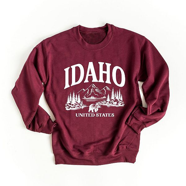 

Свитшот с лесным пейзажем Idaho Simply Sage Market, Maroon, Зеленый, Свитшот с лесным пейзажем Idaho Simply Sage Market, Maroon