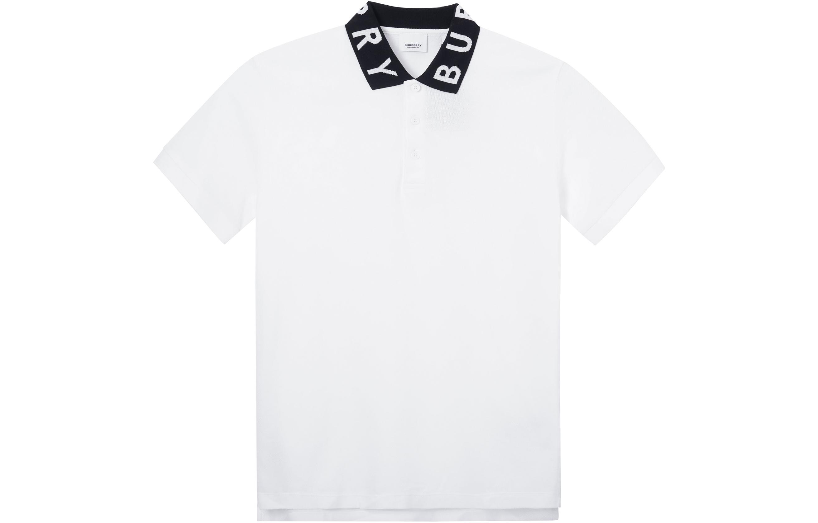 

Burberry Мужское поло Ryland Collar с логотипом, белое/черное