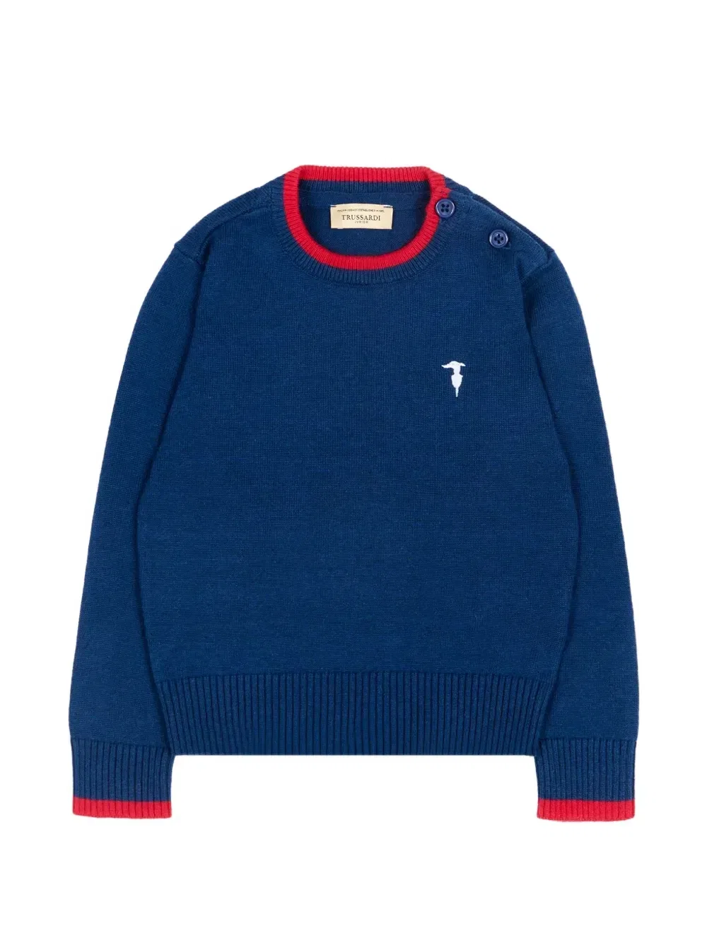 Джемпер с круглым вырезом Trussardi Junior, синий