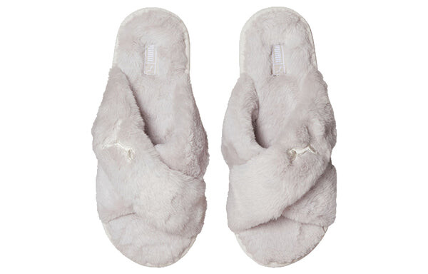 Тапочки fluff x strap slide 'nimbus cloud' Puma, белый — фото 4