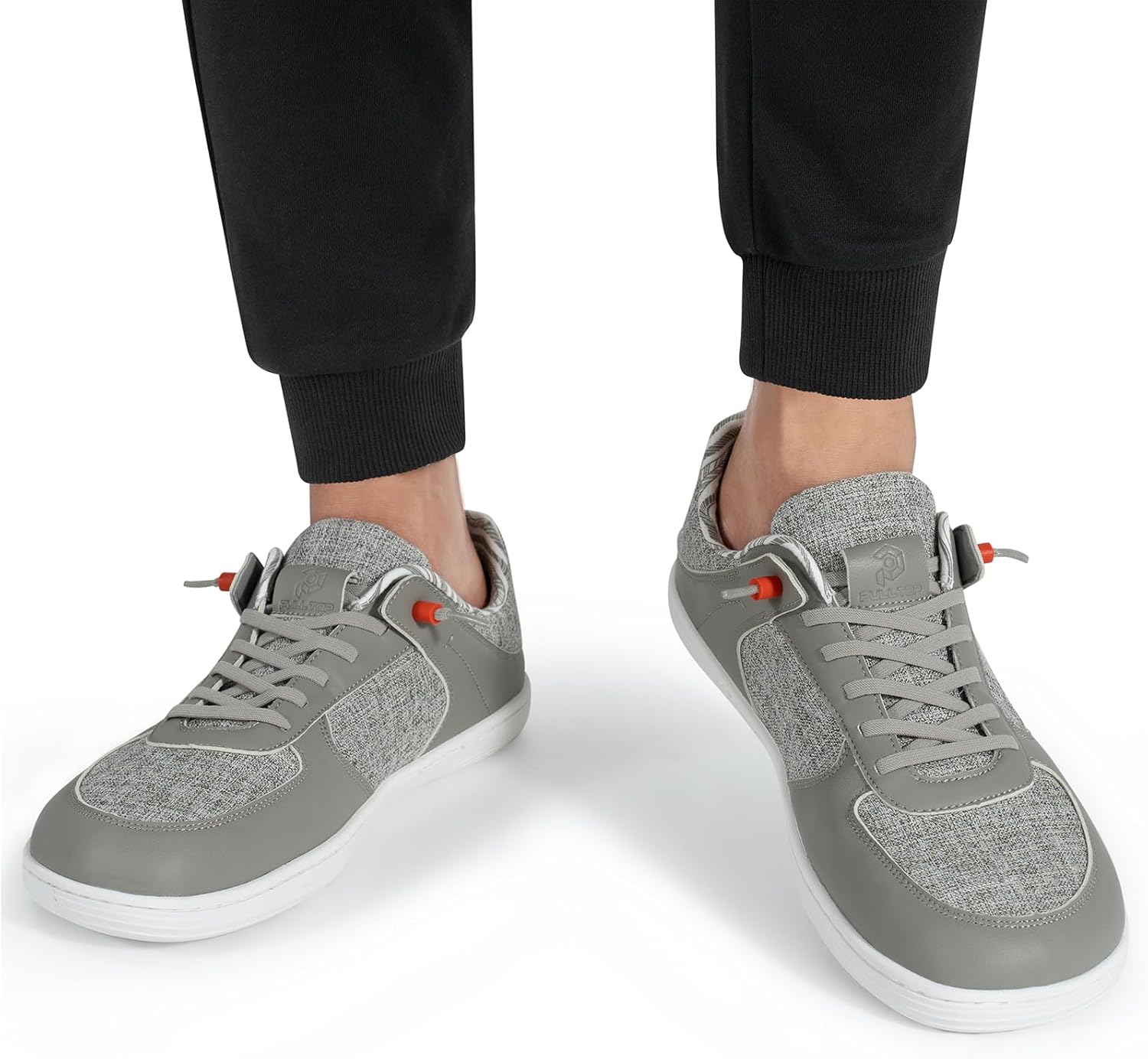 Мужские туфли Pulltop Barefoot с широкой носовой частью - минималистичные туфли-босоножки, кроссовки без каблука, слайпы для ходьбы, противоскользящие, Wt01 | Linen Iron — фото 4