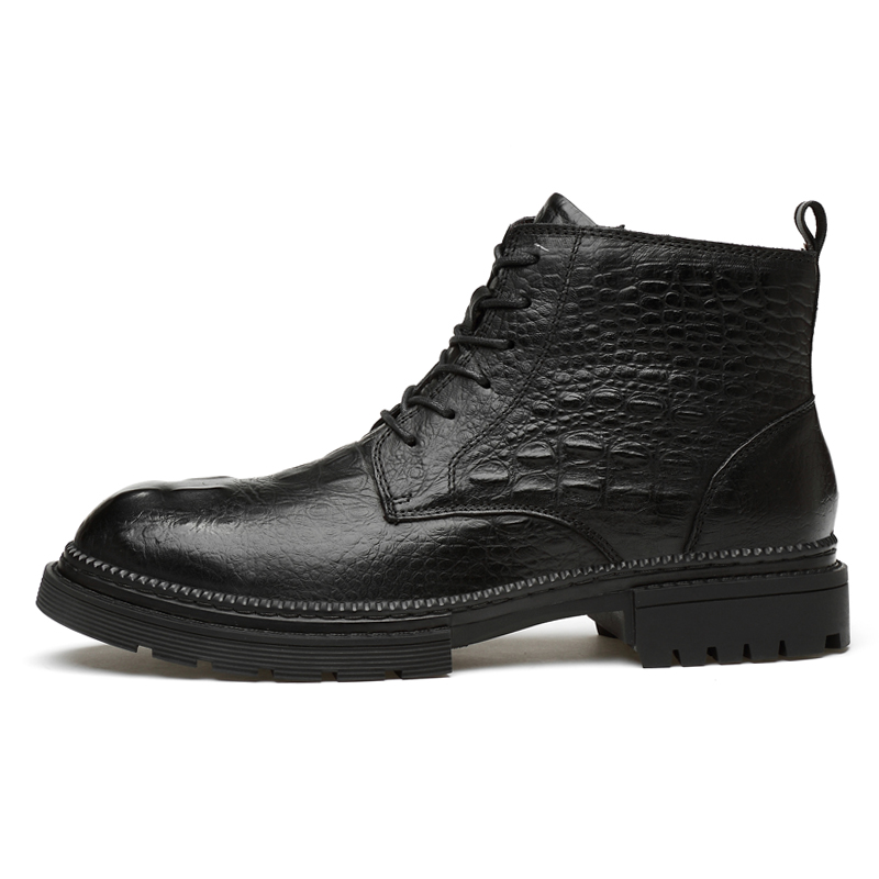 

Короткие мужские ботинки Martin 3 см XIMO BULL, Black Crocodile Pattern