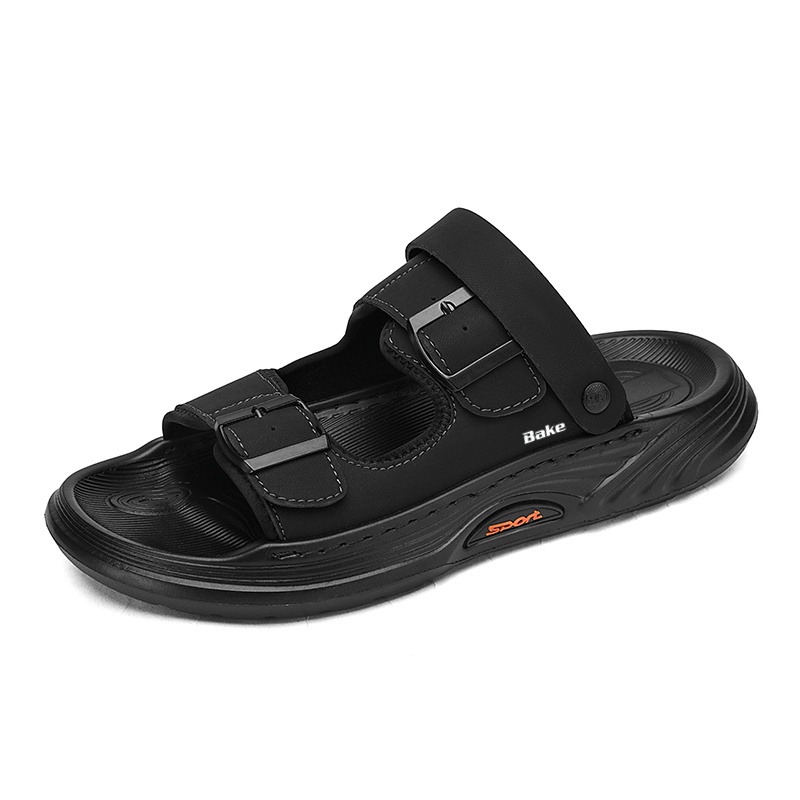

BAKE Мужские сандалии с одной застежкой черные, цвет Black