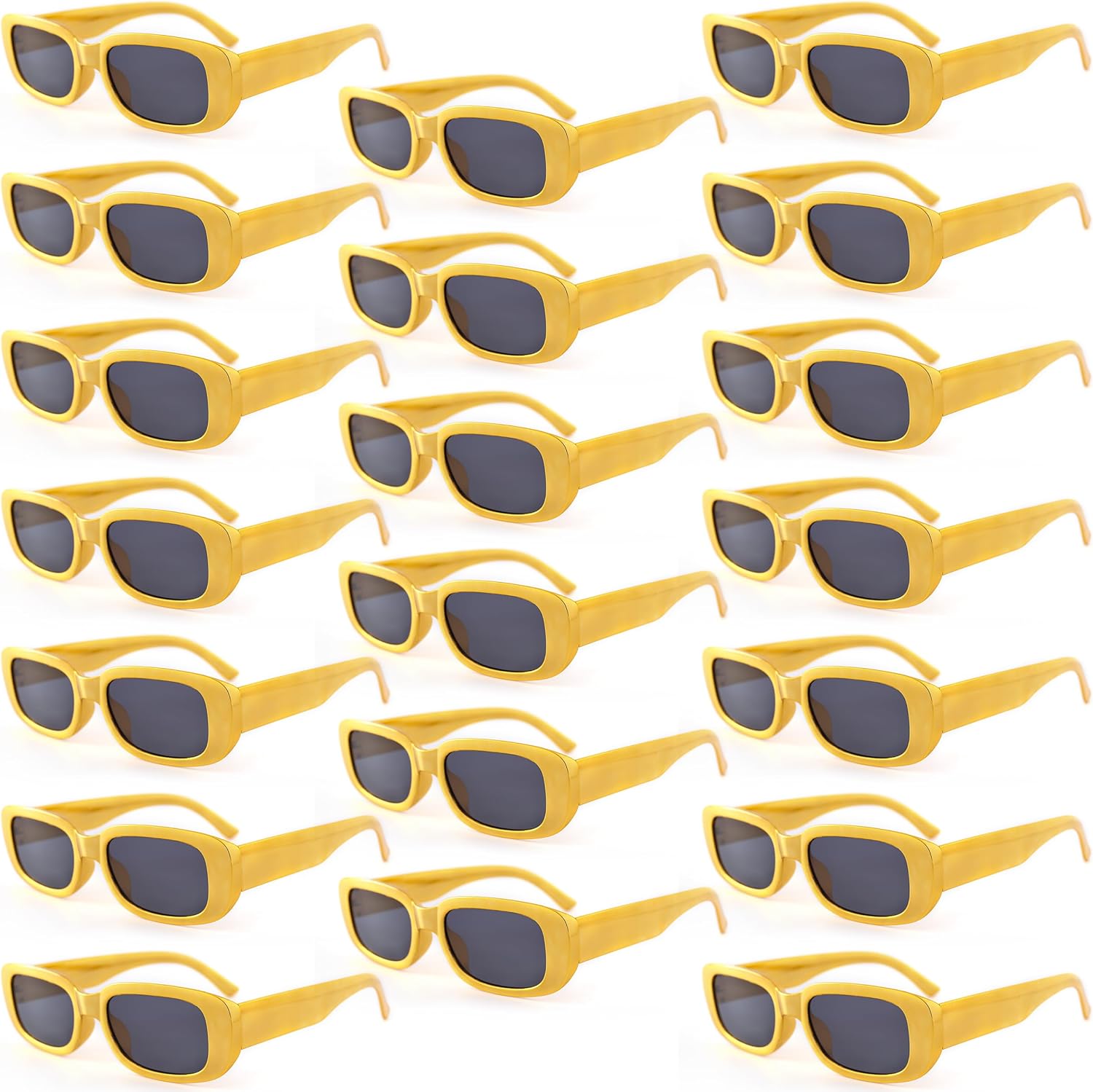 

Солнцезащитные очки Fsmiling Gold, классический набор, карнавальные очки, стильные очки для мужчин и женщин - 4/8/10/20 штук в упаковке, 20pack Rectangle Gold Sunglasses