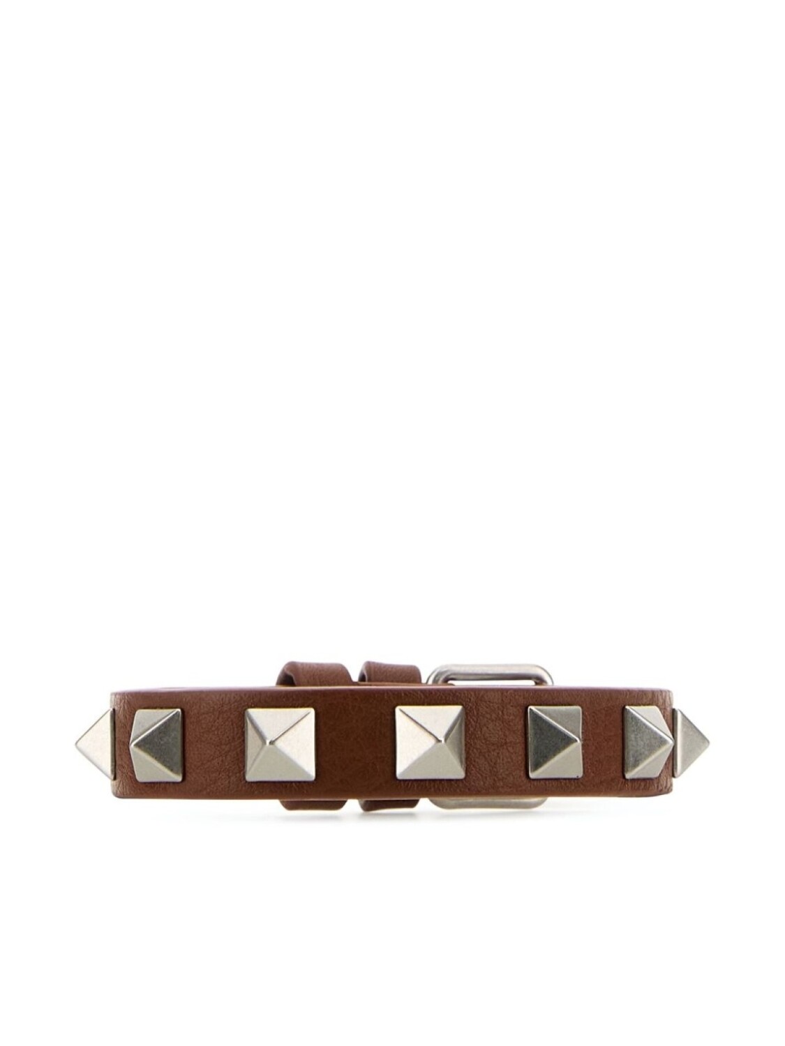 

Valentino Garavani кожаный браслет Rockstud, серебряный